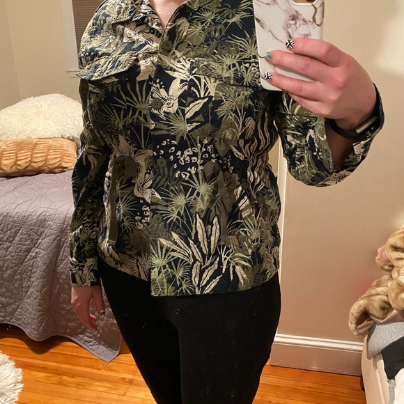 Sanctuary cotton jungle print top L - Picture 5 of 10